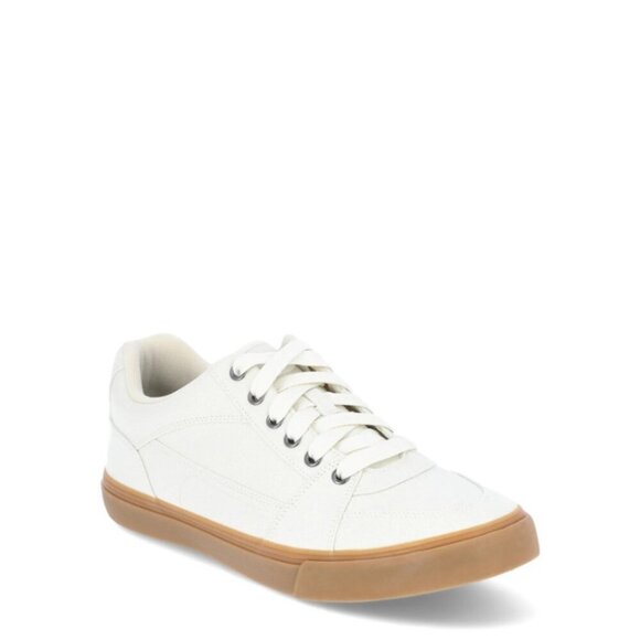 NWT No Boundaries SZ 12 Men's Canvas Skate 2.0 Low Top Laced Sneakers - White - Picture 1 of 8